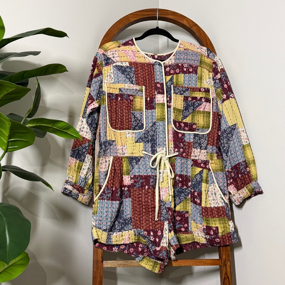 Free People Small Roads Forever Patchwork Quilt S… - image 1